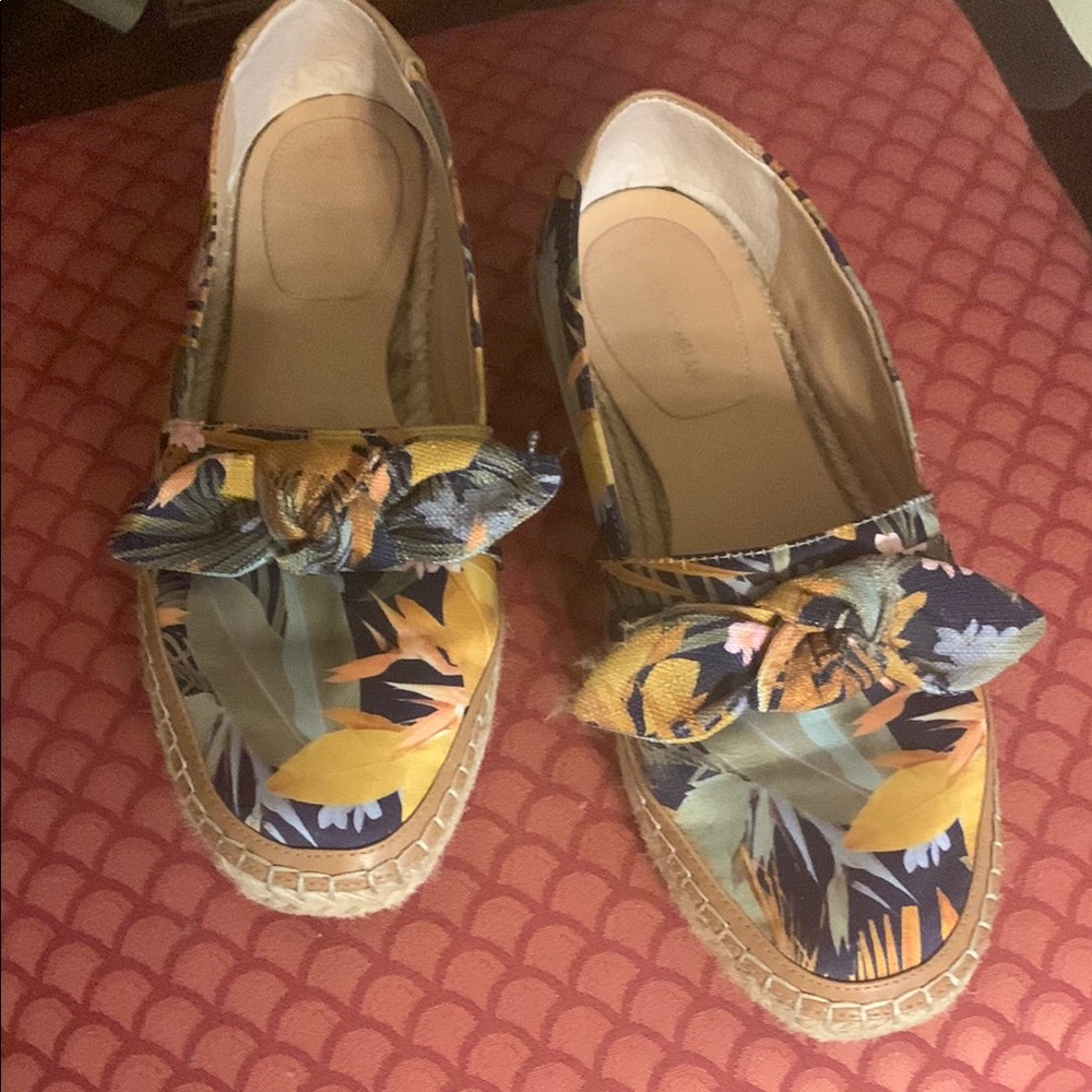 ANTONIO MELANI Yellow and Blue Loafers Flats